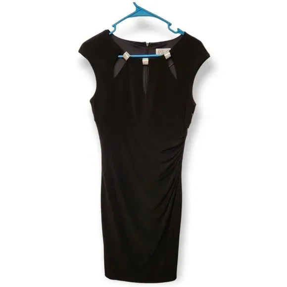 black form fitting dresses CHIC AF RHINESTONE MIDI DRESS – AKIRA main image 1